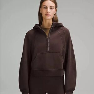 Lululemon Scuba Oversized half-zip in Espresso